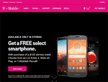 Tablet Screenshot of prepaid-phones.t-mobile.com